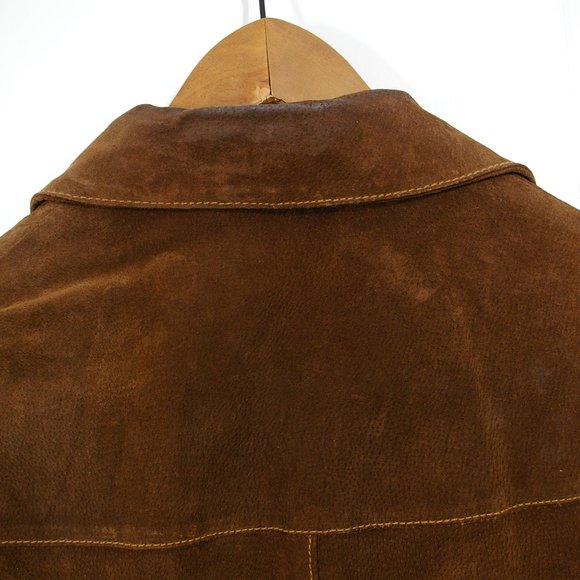 Wilsons Leather Suede Jacket Womens Extra Small Brown Leather Button Up Lined - Picture 7 of 12